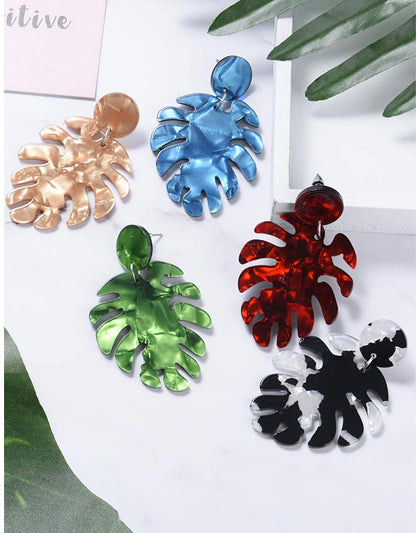 Set De Aretes Hoja De Palma