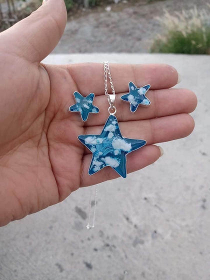 Set Collar Y Aretes Cielo Estrella