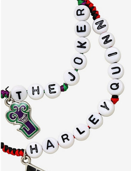 Jokey y Harley Quinn Set De Pulseras