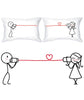 Set De Fundas Para Pareja Hilo Rojo Almohada