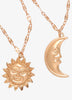 Collar Sol y Luna Set Dorado