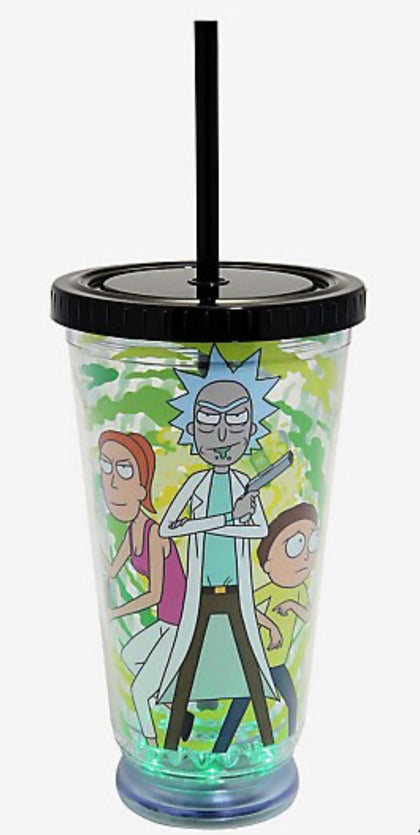 Rick y Morty Vaso Brilla en Obscuridad