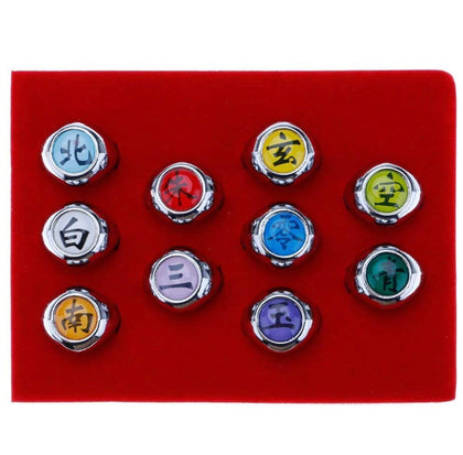 Naruto Set De Anillos Akatsuki