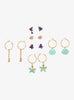 La Sirenita Set De Aretes Ariel Hoops