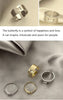 Anillos De Pareja Mariposa Ajustables