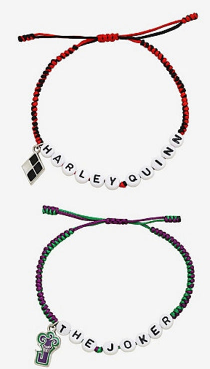 Jokey y Harley Quinn Set De Pulseras