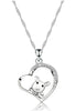 Collar Cerdito Plateado Corazón