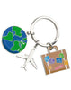 Llavero Avión Mundo Maleta Kit Viaje