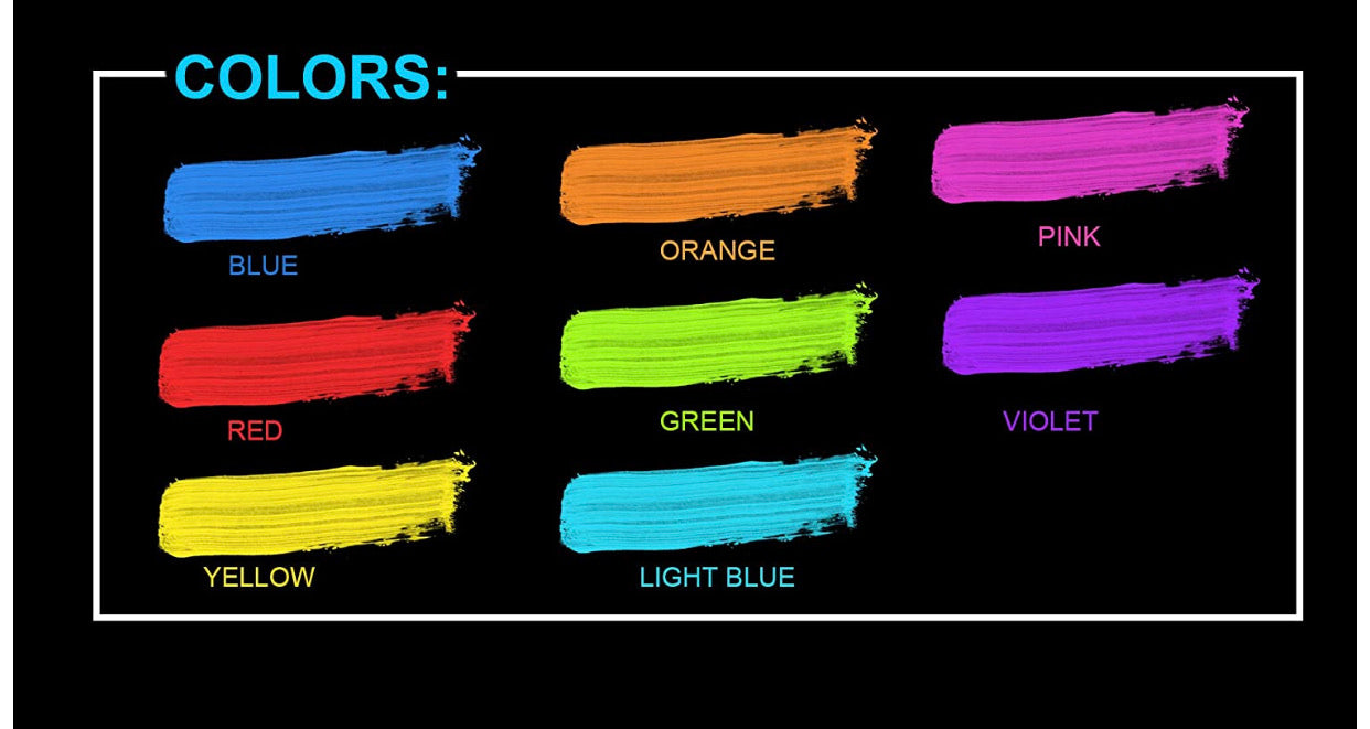 Pinturas Tie Dye Neon UV