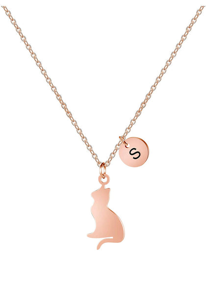 Collar Gato Con Inicial