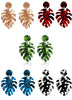 Set De Aretes Hoja De Palma