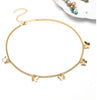 Collar Mariposa Tipo Choker Mariposas Corto