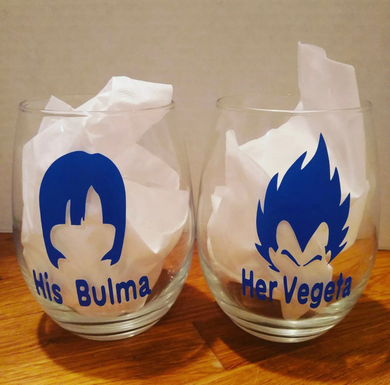 Dragon Ball Set de Vasos Cristal Bulma y Vegeta