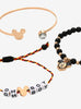 Mickey Mouse Set de Pulseras Dorado