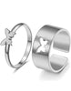 Anillos De Pareja Mariposa Ajustables