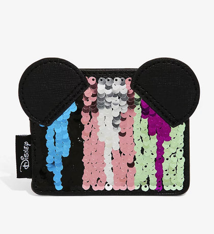 Minnie Mouse Tarjetero Lentejuelas Colores