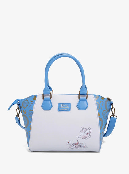 Alicia En El Pais De Las Maravillas Bolso Satchel Azul