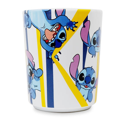 Stitch Taza Rayas De Colores