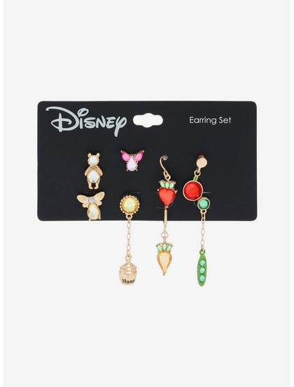 Winnie Pooh Set De Aretes Cristales Comida