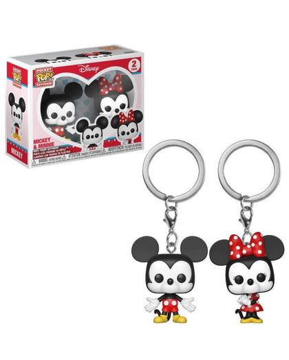 Mickey Mouse Llaveros Pareja Funko Pop Mickey y Minnie