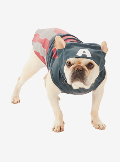 Capitán America Hoddie Para Perro Mascota