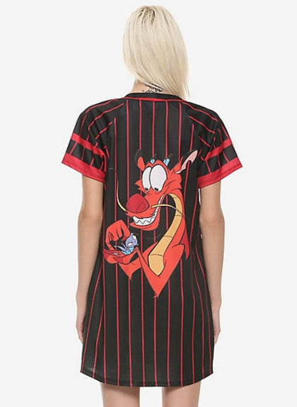 Mulan Vestido Estilo Baseball T-Shirt