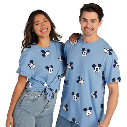 Mickey Mouse Camisa Azul Allover Unisex