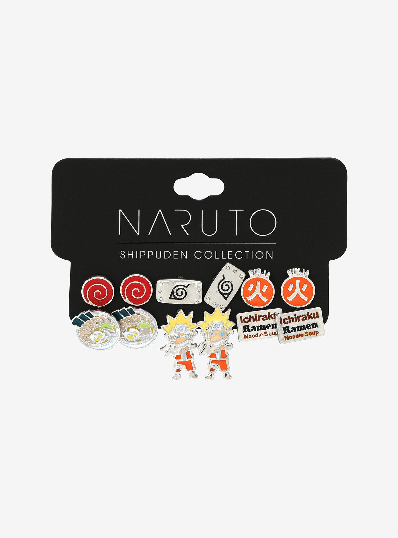 Naruto Shippuden Set De Aretes Akatsuki Ramen