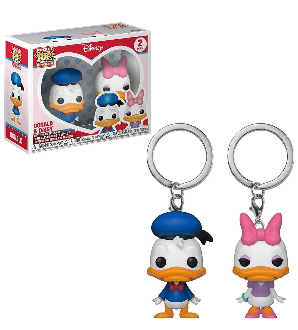 Mickey Mouse Llaveros Funko Pop Pareja Donald y Daisy