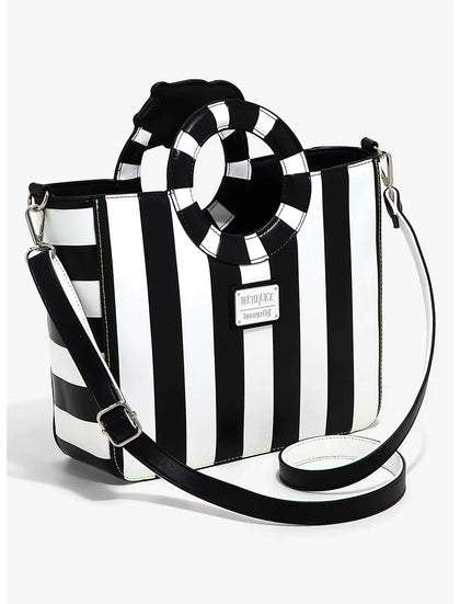 BeetleJuice Mochila Satchel Gusano Rayas