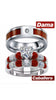 Set De Anillos Para Pareja Wood Silver