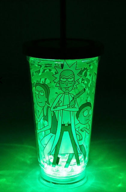 Rick y Morty Vaso Brilla en Obscuridad