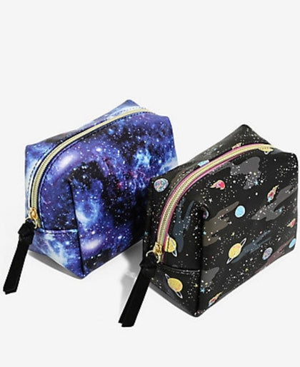 Set De Maleta Y Bolsas Para Maquillaje Galaxia