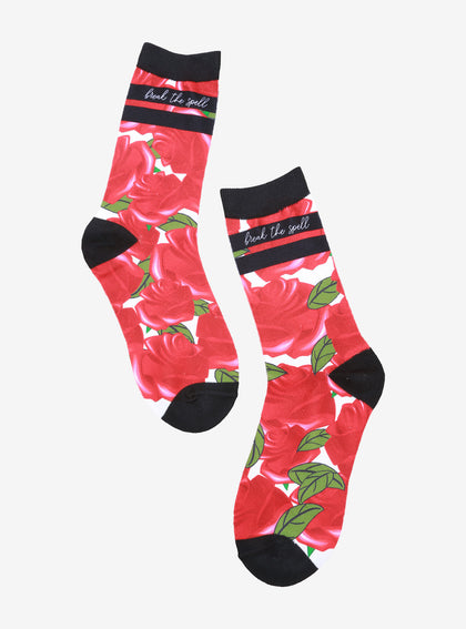La Bella Y La Bestia Calcetines Rosa