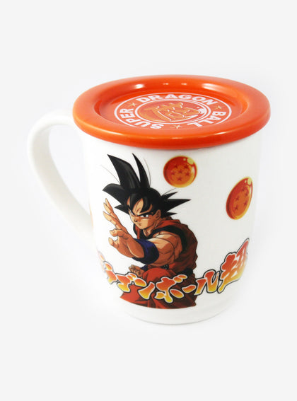 Dragon Ball Taza Con Tapadera Ceramica