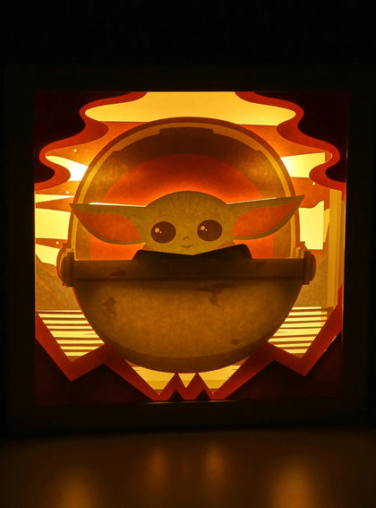 The Mandalorian Star Wars Cuadro De Luz The Child