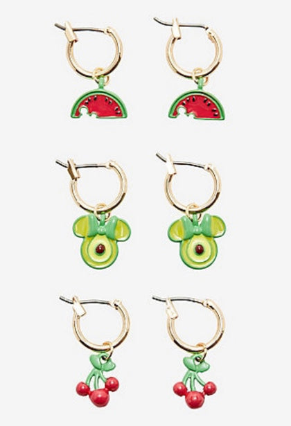 Mickey Mouse Set de Arracadas Frutas Disney