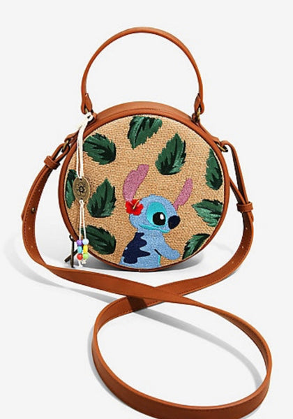 Lilo & Stitch Bolsa CrossBody Stitch Floral Café