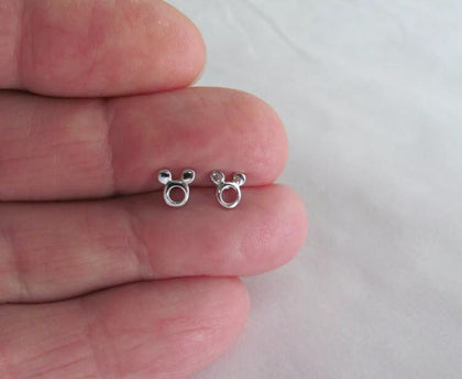 Mickey Mouse Aretes de Plata