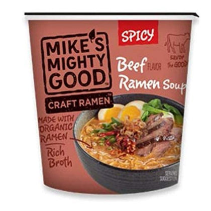 Mikes Mighty Good Spicy Beef Flavor Ramen Noodle Soup Cup