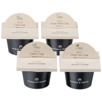 OCEAN TERRE Hokkaido Vegetable CUP Soup 4Set Pumpkin Onion Potato Flavor Japan