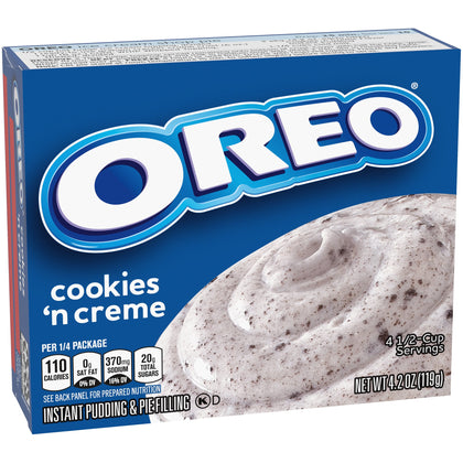 Jell-O Oreo Cookies 'n Creme Instant Pudding & Pie Filling Mix