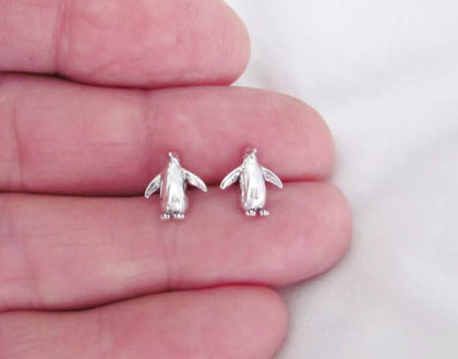 Aretes De Pinguino Plata