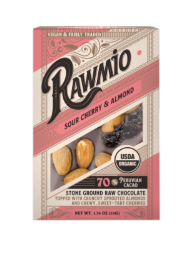 Rawmio Sour Cherry & Almond Raw Chocolate Bark