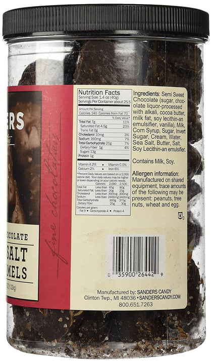Sanders Caramelos Salados de Chocolate Negro, 36oz