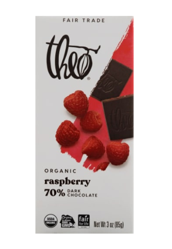 Theo Chocolate Raspberry 70% Dark Chocolate