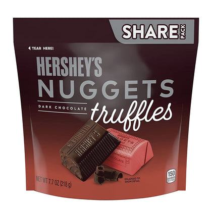 HERSHEY'S NUGGETS - Dulces de trufas de chocolate negro, 7.7oz