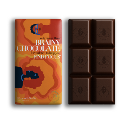 The Functional Chocolate Company Zesty Orange Brainy Chocolate Dietary Supplement